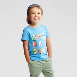 Boys’ Birthday Dude Short Sleeve T-Shirt Blue